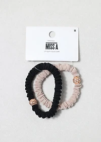 Rhinestone Charm Hair Tie Set