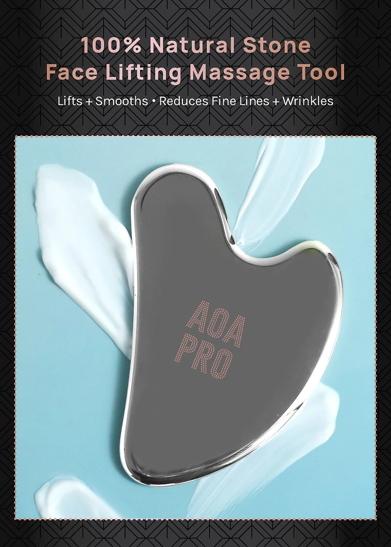 AOA Pro Stainless Steel Gua Sha Face Massager