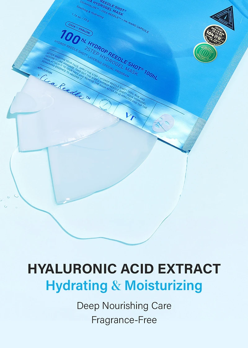 VT Hydrop Reedle Shot 100hL 2-Step Hydrogel Mask (1 Mask)