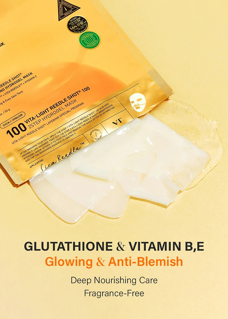 VT Vita-Light Reedle Shot 100 2-Step Hydrogel Mask (1 Mask)