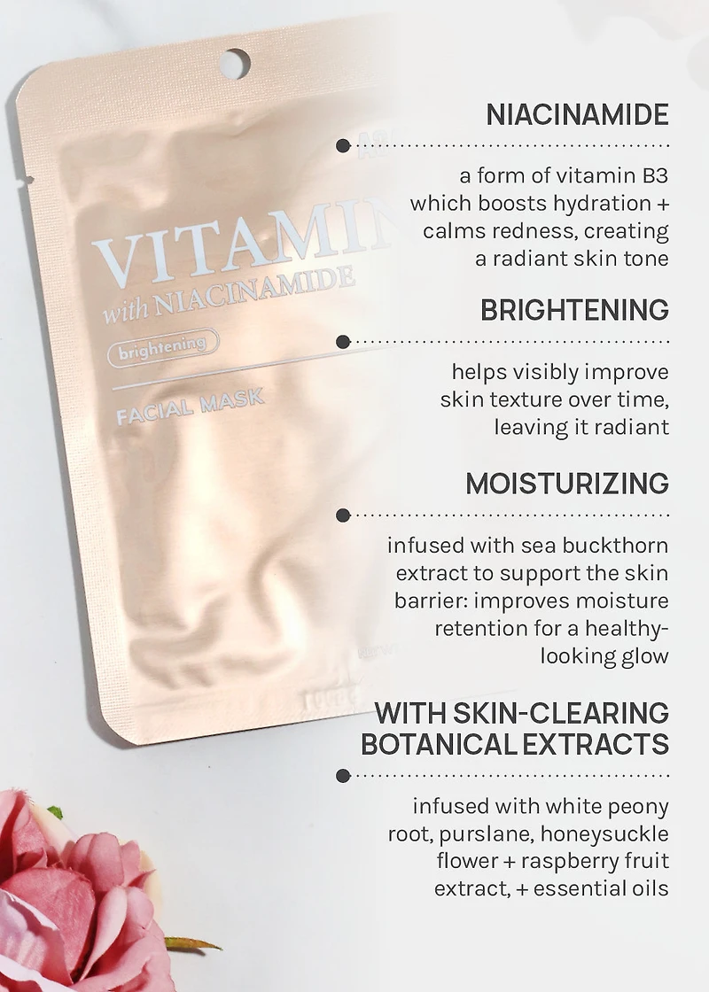 AOA Skin Vitamin with Niacinamide Brightening Facial Mask