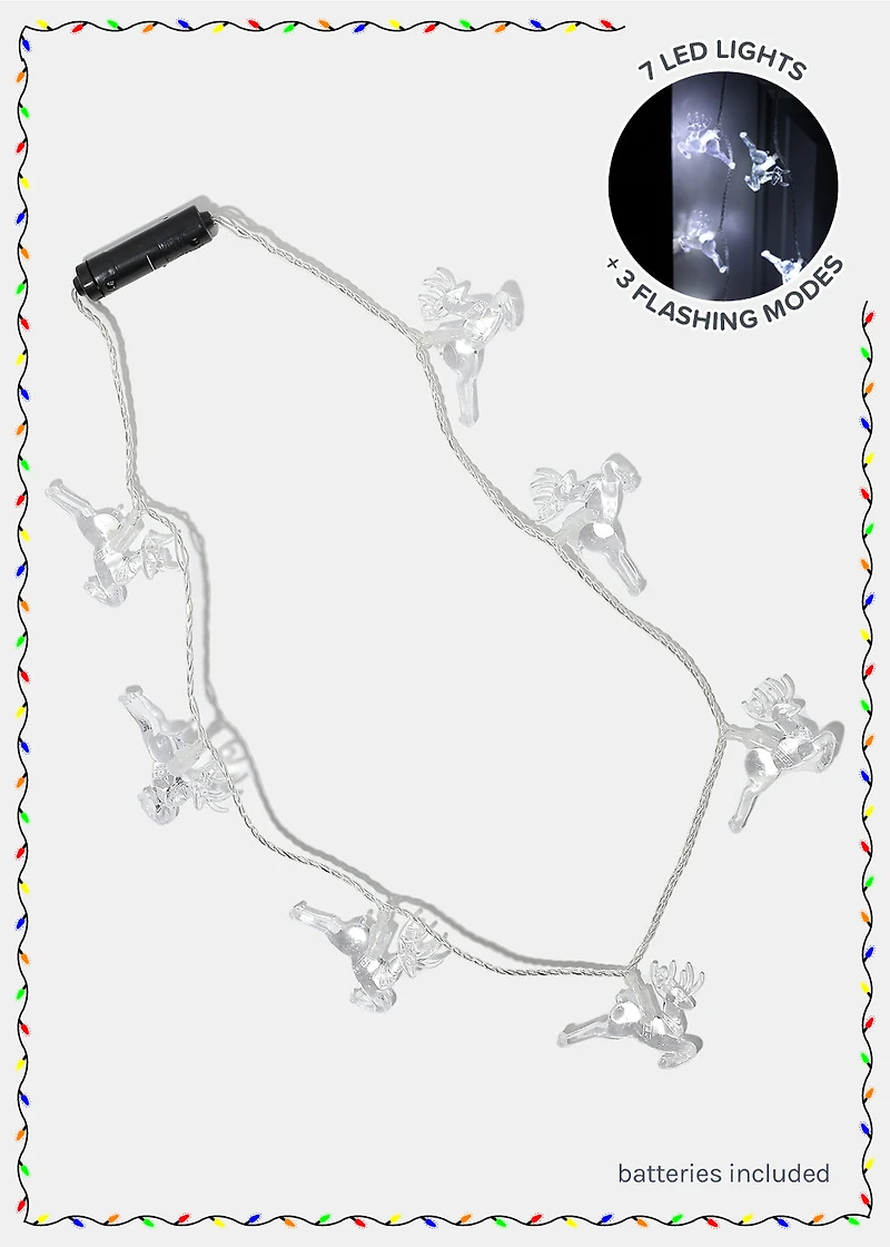 Miss A Christmas Light-Up Necklace Reindeer