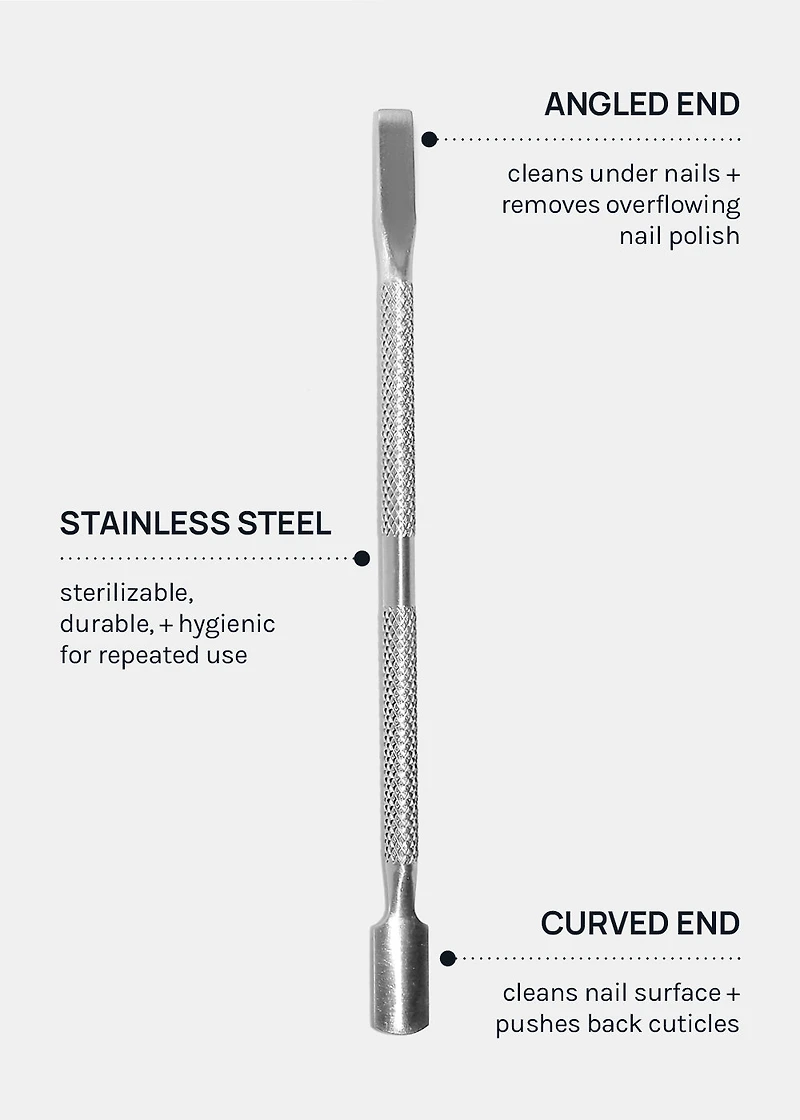 AOA Dual-Ended Cuticle Pusher + Nail Cleaner