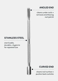 AOA Dual-Ended Cuticle Pusher + Nail Cleaner