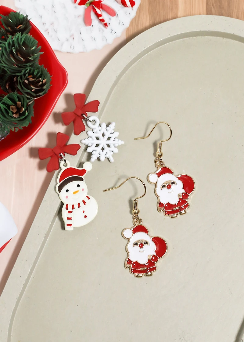 Miss A Christmas Earrings -Snowman