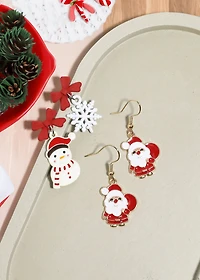 Miss A Christmas Earrings -Snowman