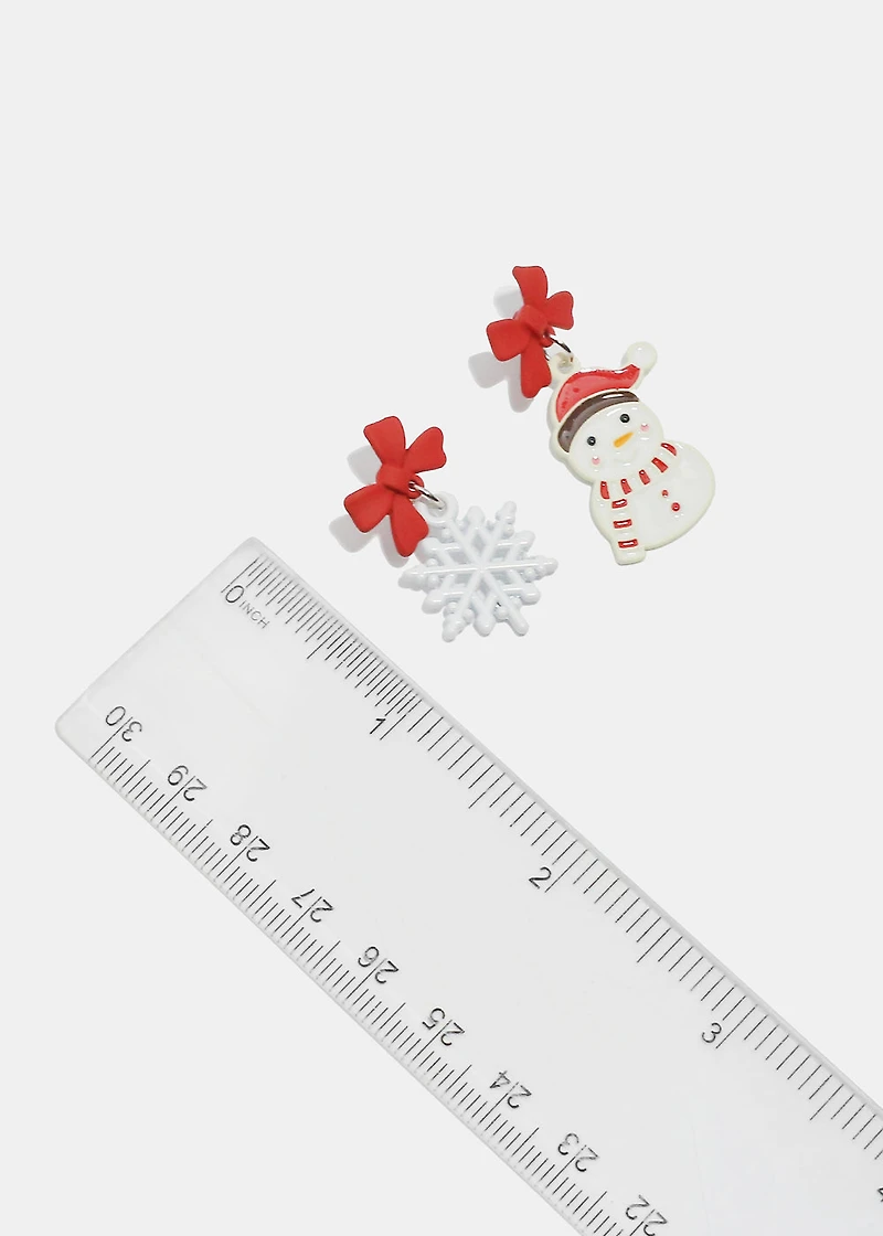 Miss A Christmas Earrings -Snowman