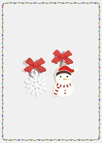 Miss A Christmas Earrings -Snowman
