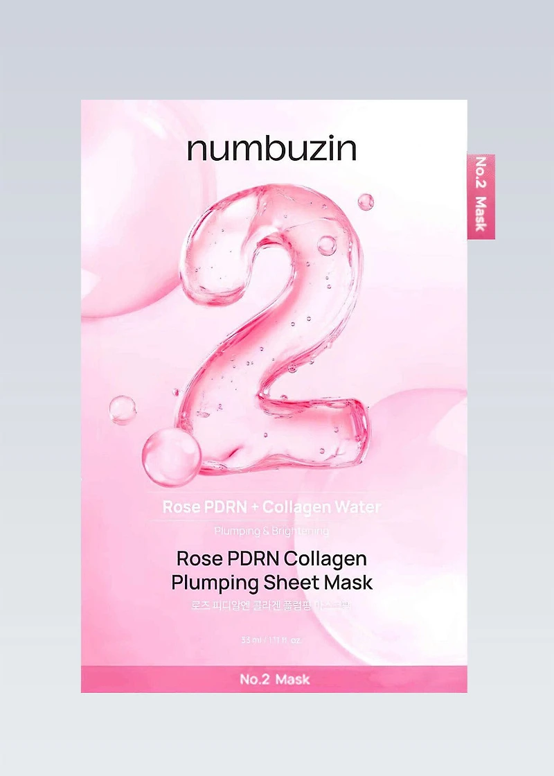 numbuzin No. 2 Rose PDRN Collagen Plumping Sheet Mask