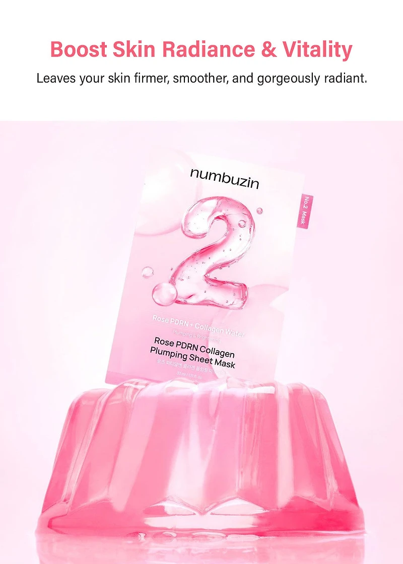 numbuzin No. 2 Rose PDRN Collagen Plumping Sheet Mask
