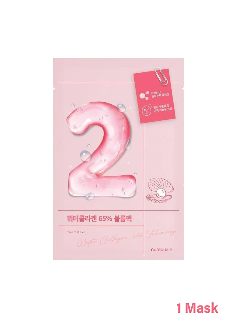 numbuzin No. 2 Water Collagen 65% Voluming Sheet Mask