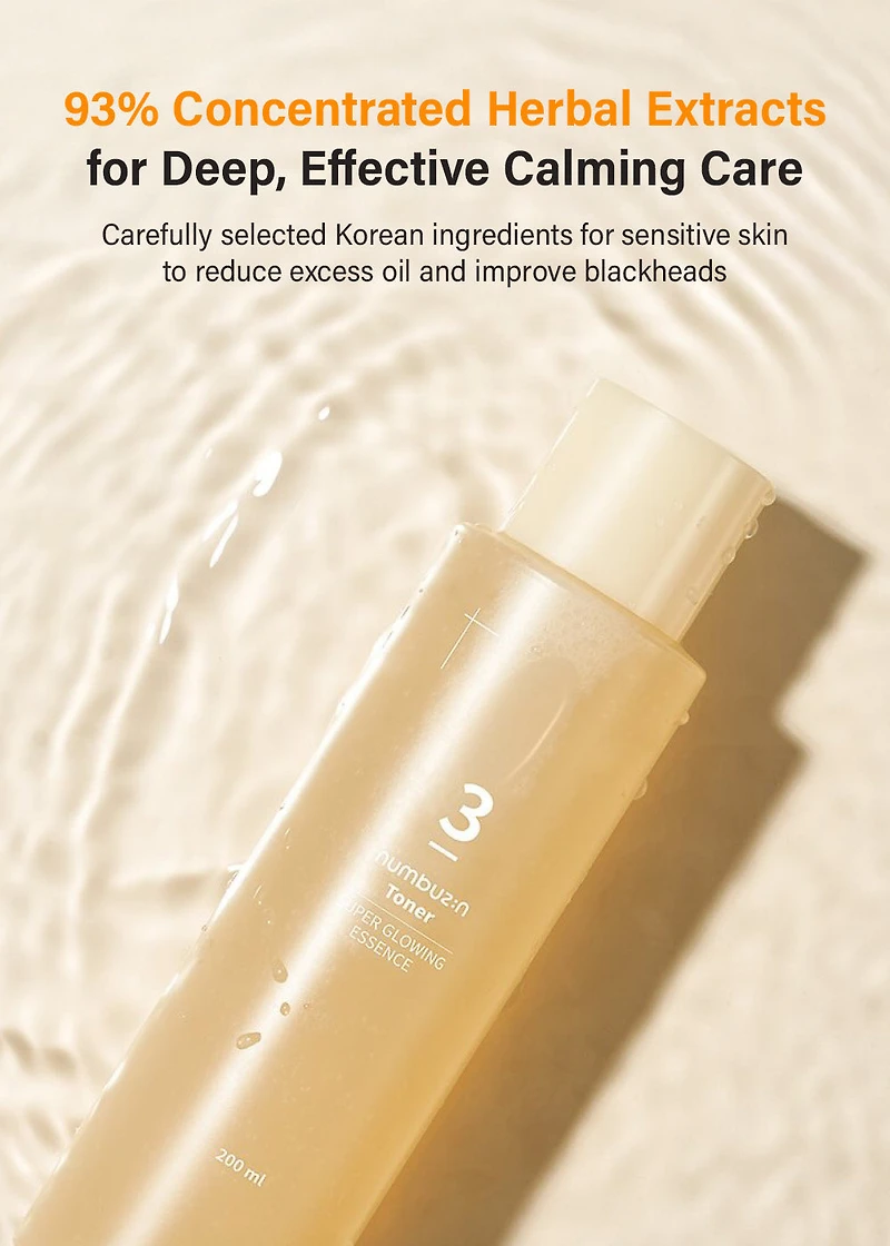 numbuzin No. 3 Super Glowing Essence Toner 200ml