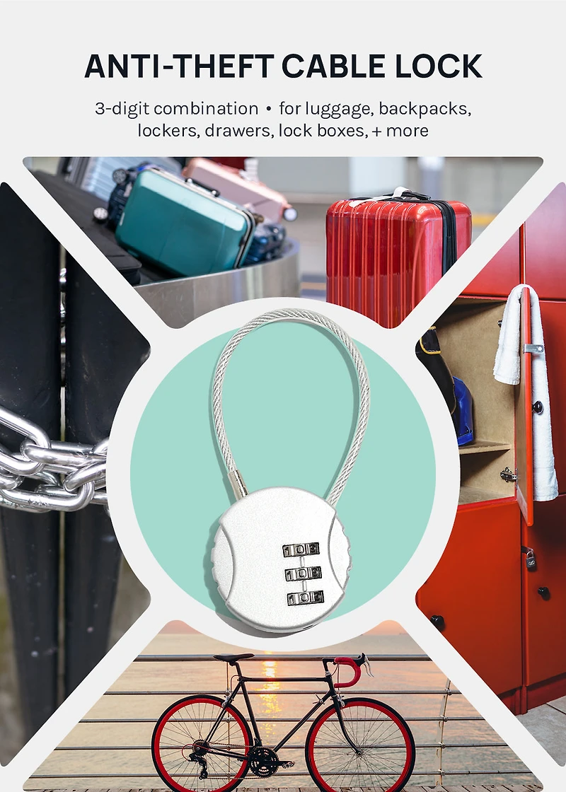 Official Key Items Anti-theft Cable Lock
