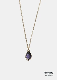Miss A Birthstone Necklace - Oval