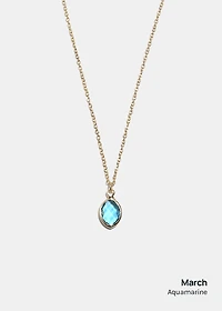 Miss A Birthstone Necklace - Oval