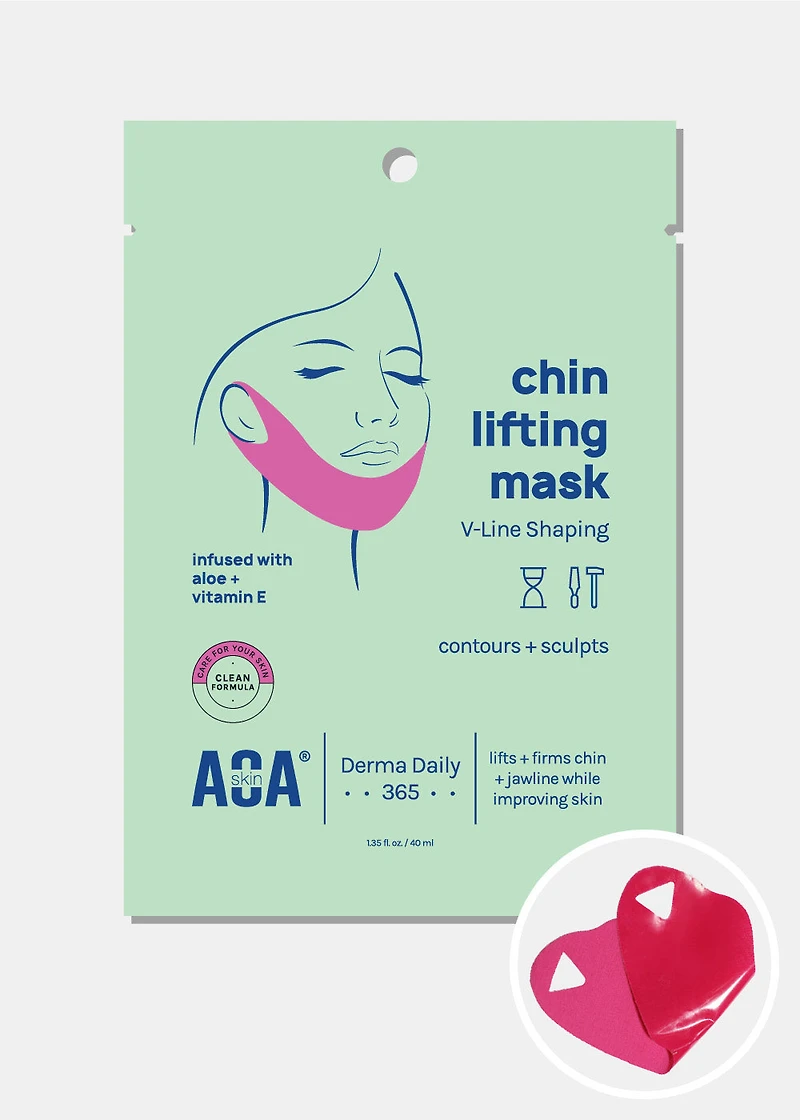 AOA Skin Chin Lifting Mask for V-Line Shaping – Aloe + Vitamin E
