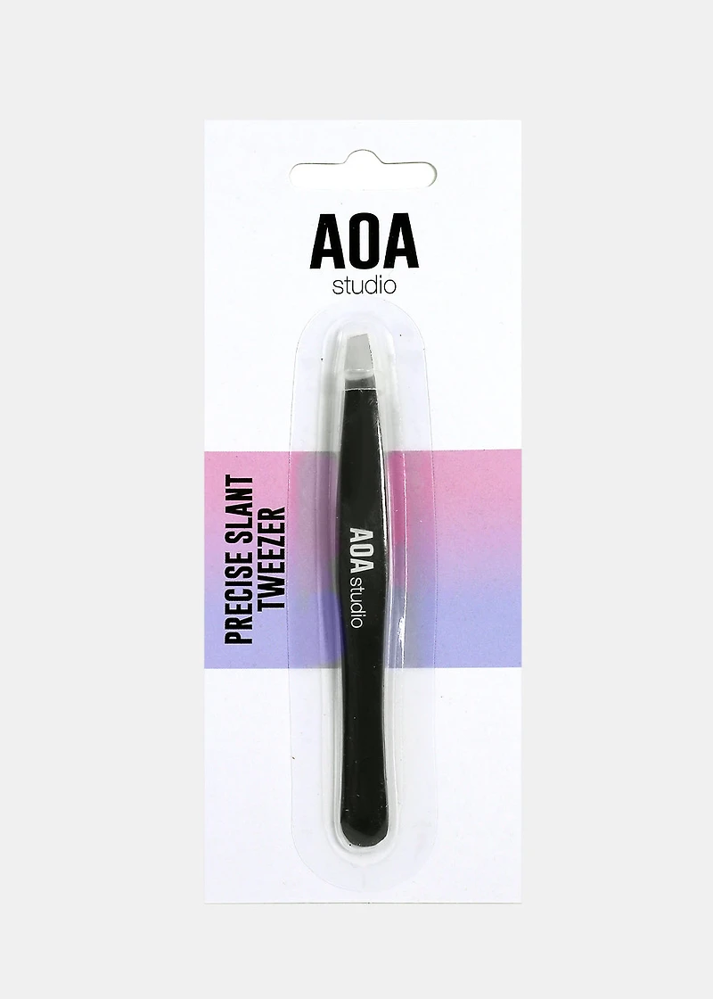 AOA Precision Slant Tweezer - Black