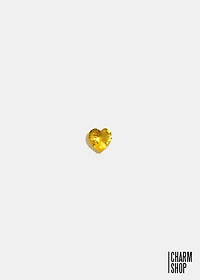 Heart Accent Stone Locket Charm (2 stones