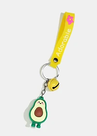 Avocado Keychain with Bell