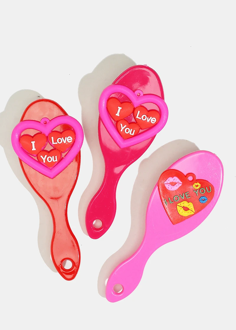 Heart Logo Travel Size Hair Brush