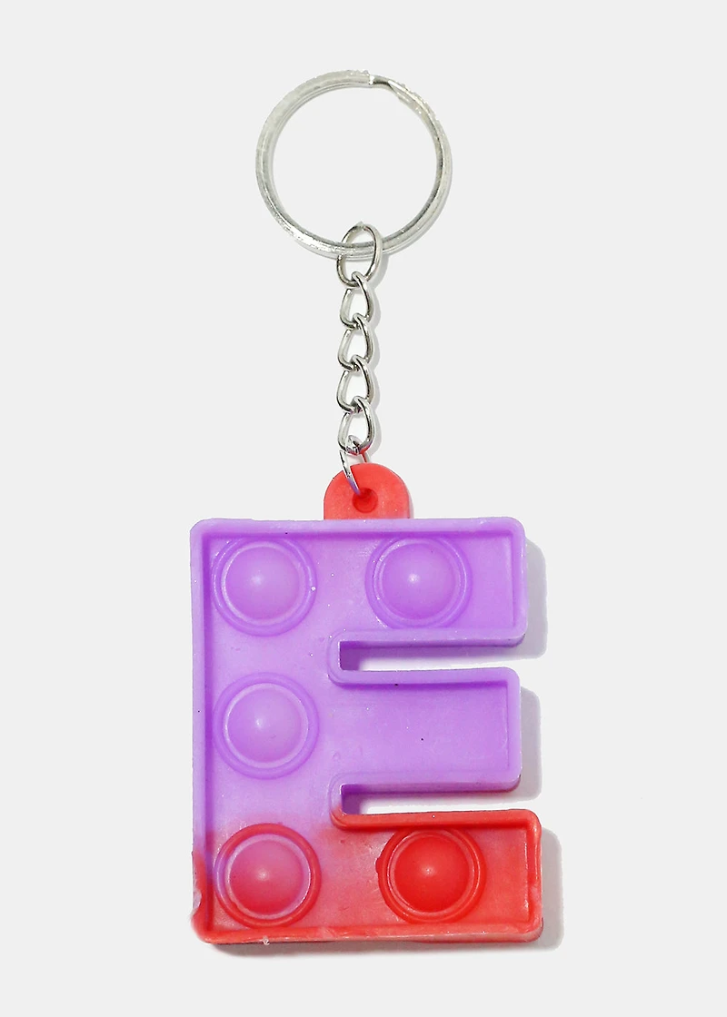 Alphabet Push Pop Keychain