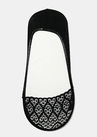 Heart Lace No Show Socks