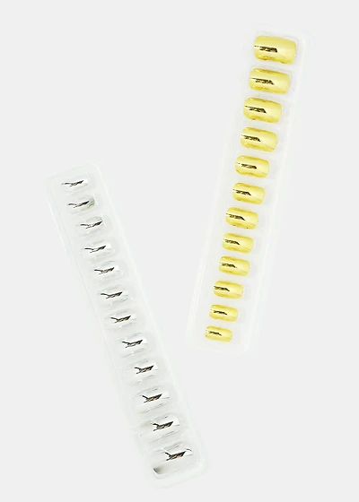 Metallic Press On Nails