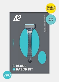 A2 Men's 6-Blade Razor Starter Kit