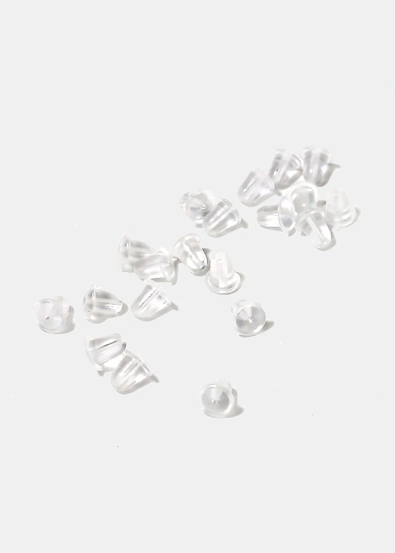 Miss A Earring Backs Clear Silicone