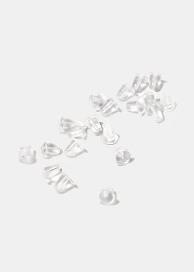 Miss A Earring Backs Clear Silicone