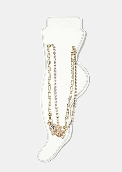 Hamsa Hand Anklet