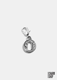 Silver Clear Initial O Dangle Charm