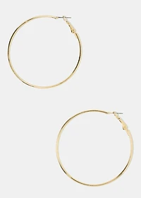 60MM Gold Metal Hoop Earrings