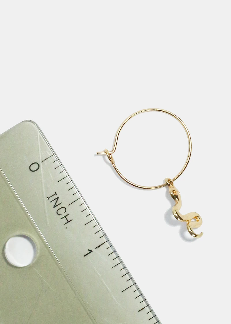 3 Pair Snake Hoop Earrings