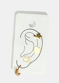 4-Piece Bird & Shell Stud Earrings