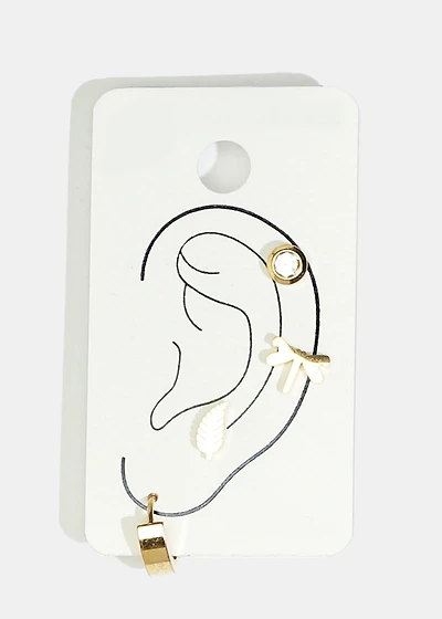 4-Piece Stud Earring Set