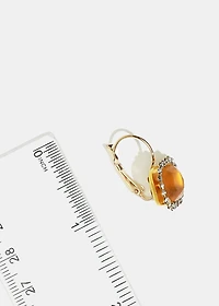 Square Gemstone Earrings