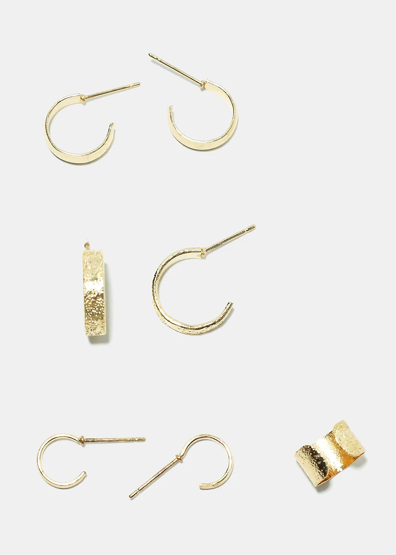 Multi Hoop Earrings & Cuff