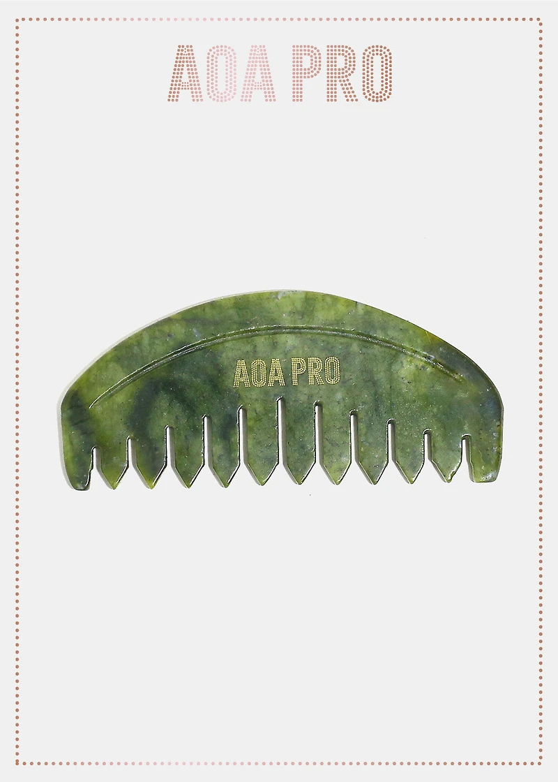 Jade Scalp Massaging Gua Sha Comb