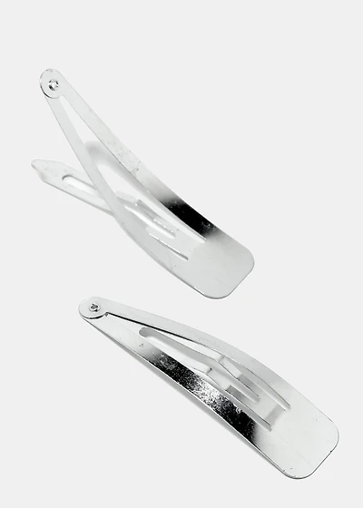 12-Piece Silver Large Metal Snap Clips
