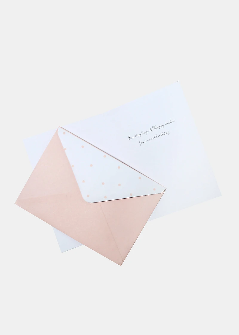 Happy Birthday Pink Cake Greeting Card