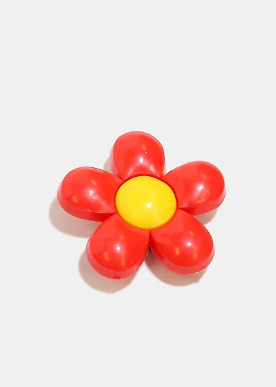 Decorative Charm- Red Spring Flower