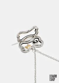 Silver Dog Bone Locket Necklace
