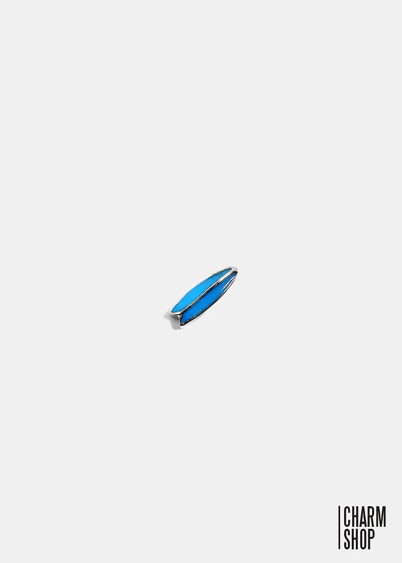 Blue Surf Board Locket Charm