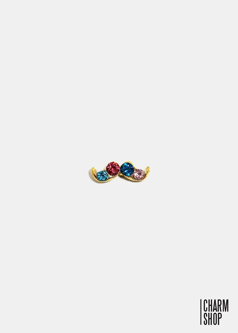 Mustache Locket Charm