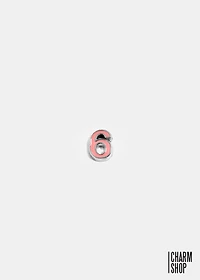 Pink Number 6 Locket Charm