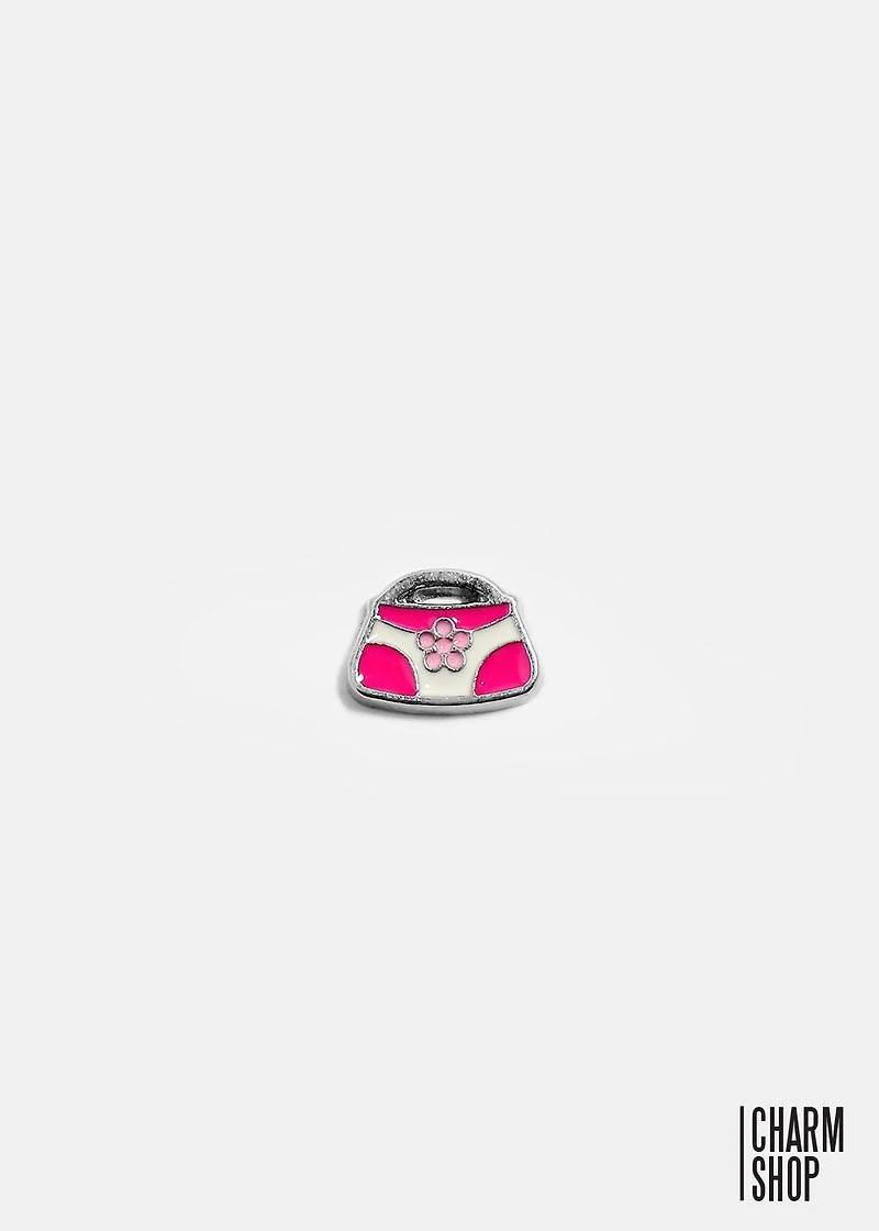 Pink And White Handbag Locket Charm