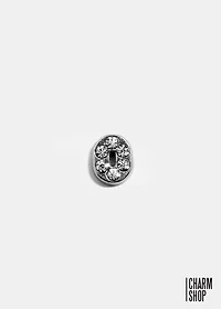 Silver Number 0 Locket Charm