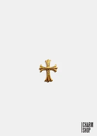 Gold English Cross Locket Charm
