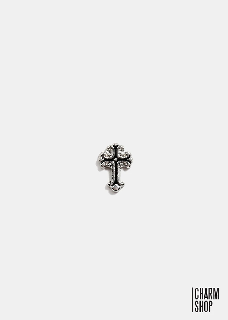 Vintage Silver Cross Locket Charm